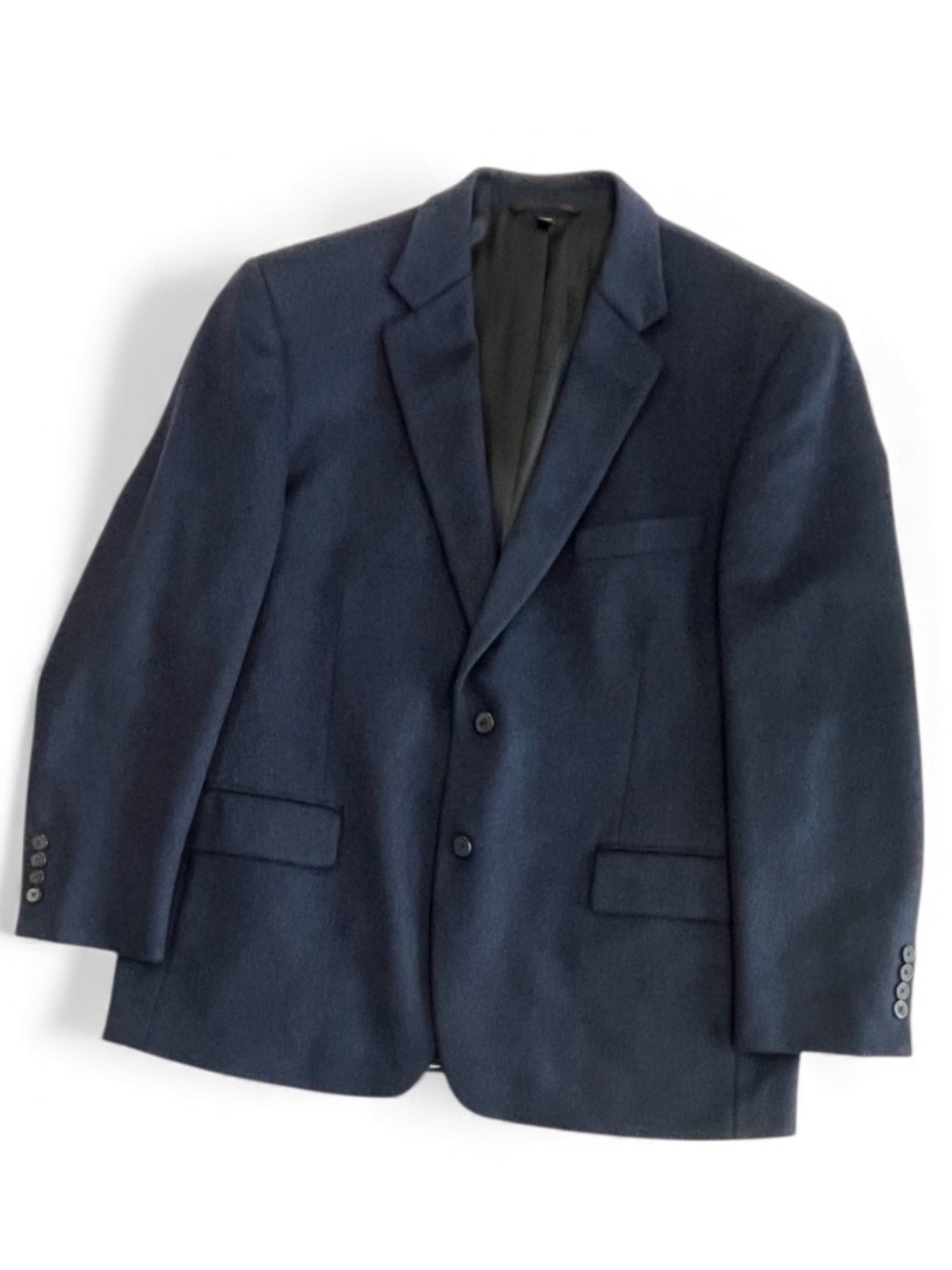 Camel Hair Navy Blue Blazer 44S by Haspel, Classic Style Office Professional